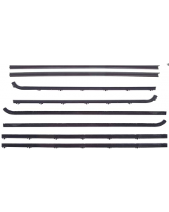1968-70 Mopar B-Body Door Glass Weatherstrip - 8 Pc Set