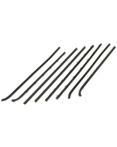 1968-70 Coronet Door Glass Weatherstrip 2-DR (8 Piece Set)