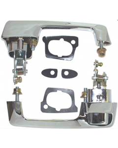 1966-67 Mopar B-Body Front Outer Door Handle Set With Chrome Buttons