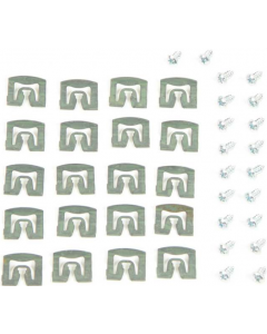 1971-74 Mopar B-Body Front Windshield / Rear Glass Molding Clips (20 Piece)