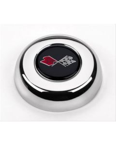 Classic Series Chrome "Cross Flag" Horn Cap