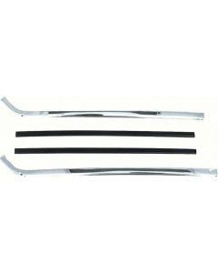 1967-69 F Body Quarter Window Vertical Chrome Moldings (Pair)