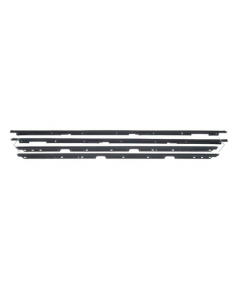 1982-92 F-Body Glass Run Weatherstrip Kit 4 PC (With Flat Outer & Inner Black Bead)